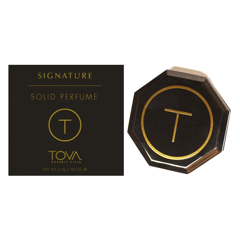 Tova Signature Solid Perfume Compact – Fresh Floral Pocket Perfume Dab-On for Women – Bergamot Jasmine Musk – USA-Made & Cruelty-Free – 2.4 g