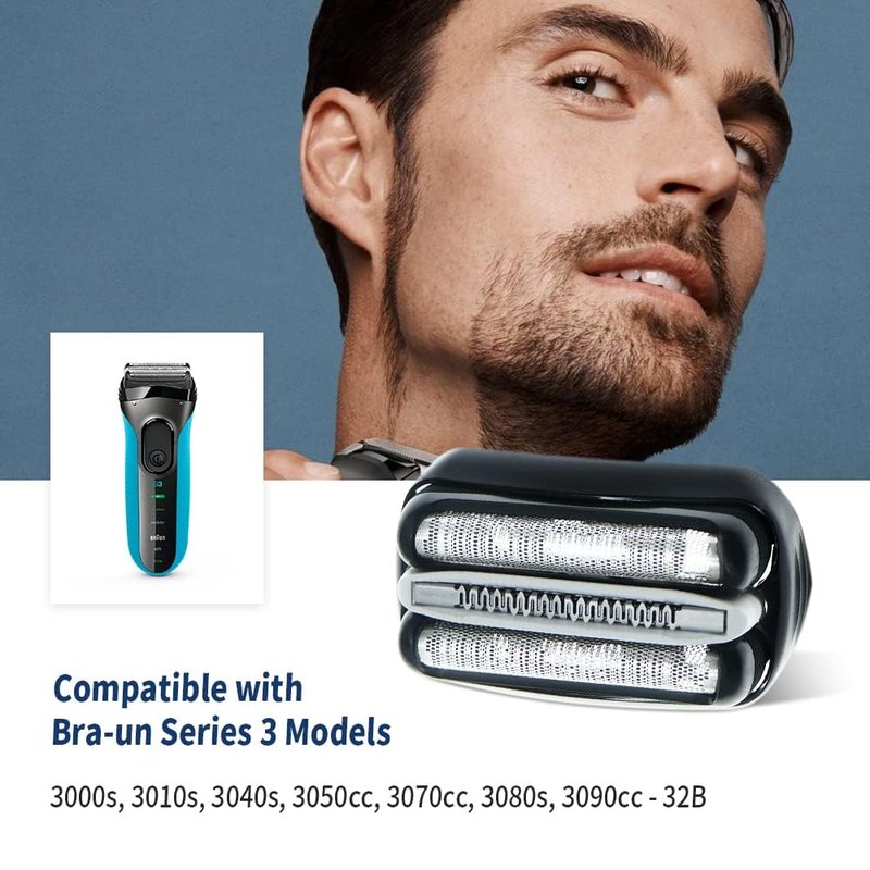 WuYan Replacement Electric Shaver Head for Braun 32B Series 3 3040s 3000s 3050cc 3010s 3070cc 3080s 3090s 310s 3020s 330s 370cc-4