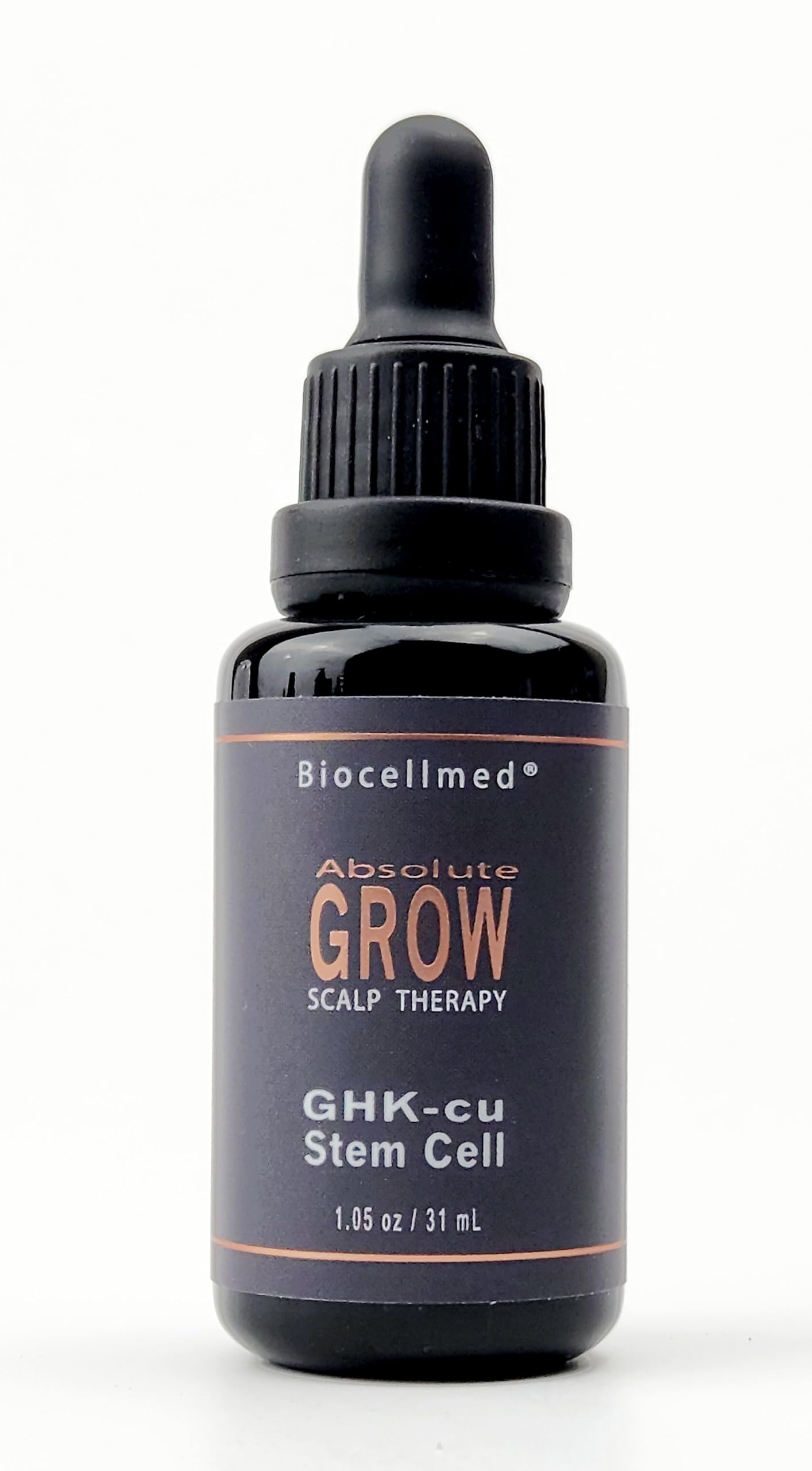 BIOCELLMED Copper Peptide Absolute GROW® Scalp Serum with Copper Peptides and Plant Stem Cells for Hair, 1.05 oz