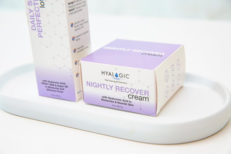 Hyalogic Spa Nightly Recover Facial Night Cream Moisturizer With Hyaluronic Acid for Smoother and moisturized Skin, 2 oz