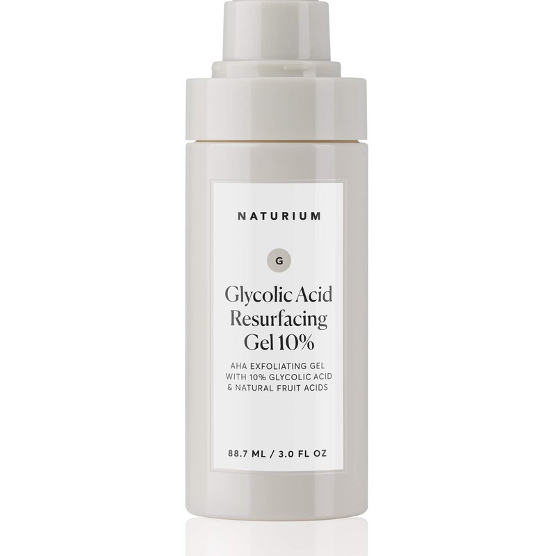 Naturium Glycolic Acid Resurfacing Gel 10%, AHA Exfoliating Gel with Natural Fruit Acids, 3.0 oz