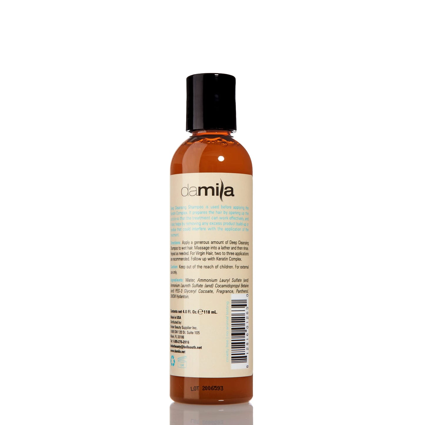 damila Deep Cleansing Shampoo - Clarifying Shampoo For All Hair Types - Degreases, Removes Residue and Product Build Up - Prepares Hair for Keratin Hair Treatment (4 Fl Oz)