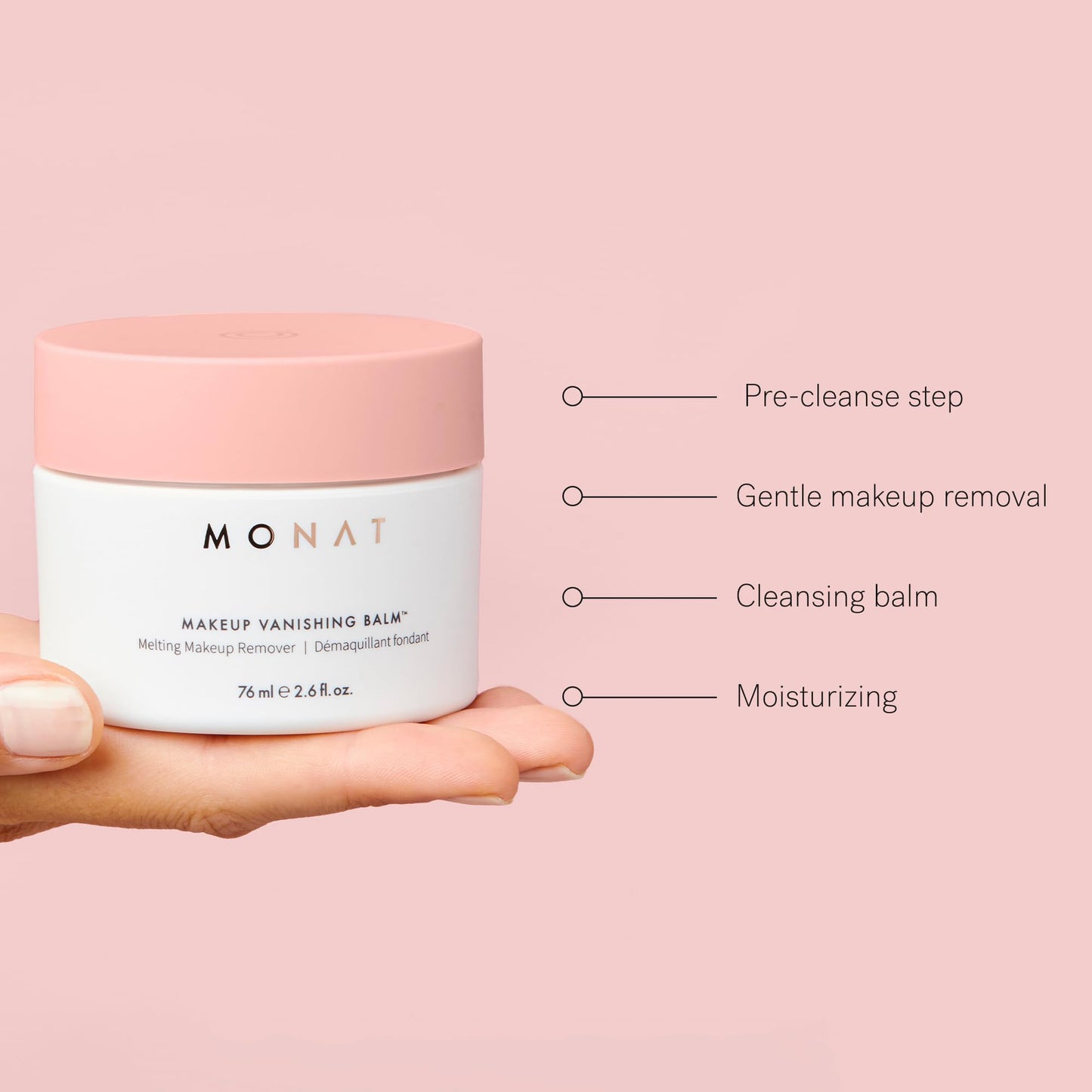 MONAT Makeup Vanishing Balm – Cleansing Makeup Remover – Lightweight Face Cleanser – Cleansing Balm for Residue Free Soft and Smooth Skin – Safe to Use for Delicate Skin