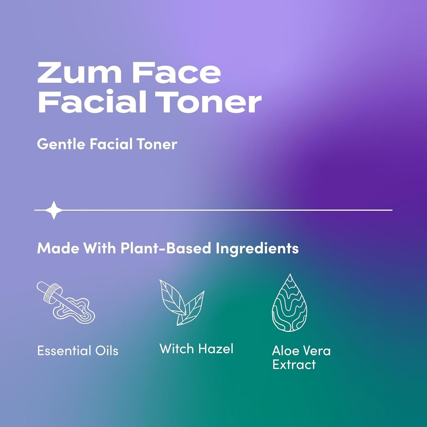 Gentle Facial Toner - Natural Witch Hazel Formula for All Skin Types | Lemon & Geranium Scent - 4 fl oz