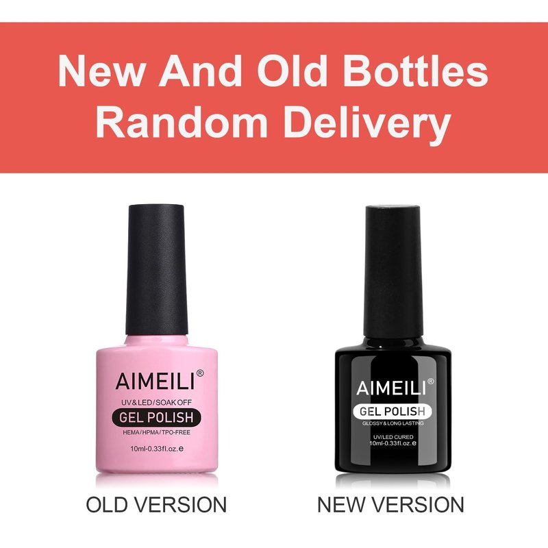 AIMEILI Valentine's Day Gel Nail Polish Set - Soak Off Nude Pink Colors | 6 x 10ml Bottles