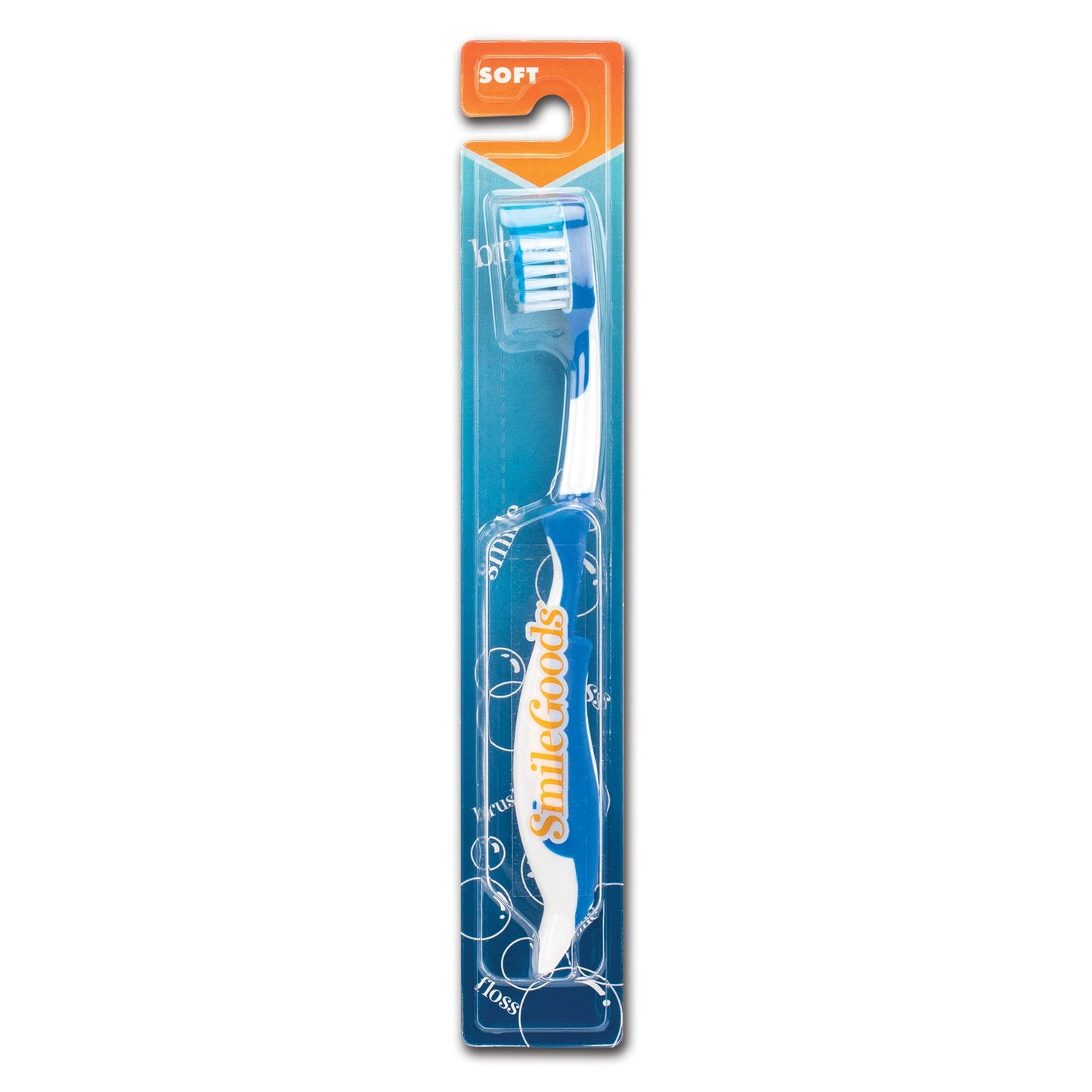 Practicon SmileGoods Y261 Child Toothbrush, Soft, w/ Dolphin Grip, Individually Packaged Toothbrushes, Assorted Colors, Bulk Pack of 72