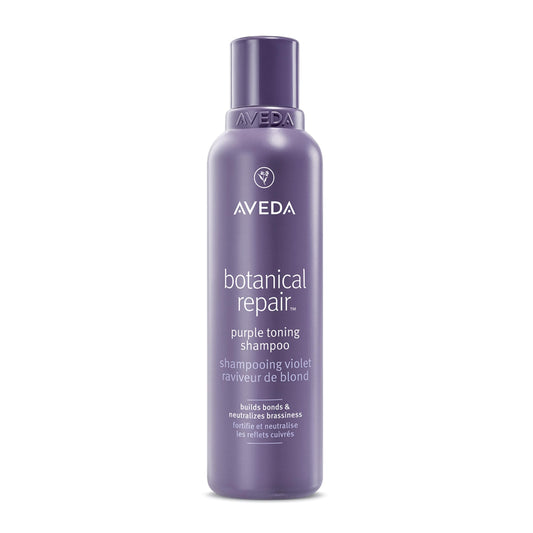 Aveda Botanical Repair Purple Toning Shampoo | For Blonde, Silver, Grey Hair | Reduces Brassy Tones | Silicone Free | 96% Naturally Derived*, 6.7 fl oz