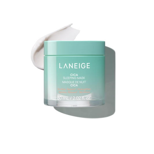 LANEIGE Cica Sleeping Mask: Korean Sensitive Skin Overnight Hydrating Balm Cream Face Mask with Centella Asiatica for Soothing Nourishment & Barrier Repair| Korean Skin Care