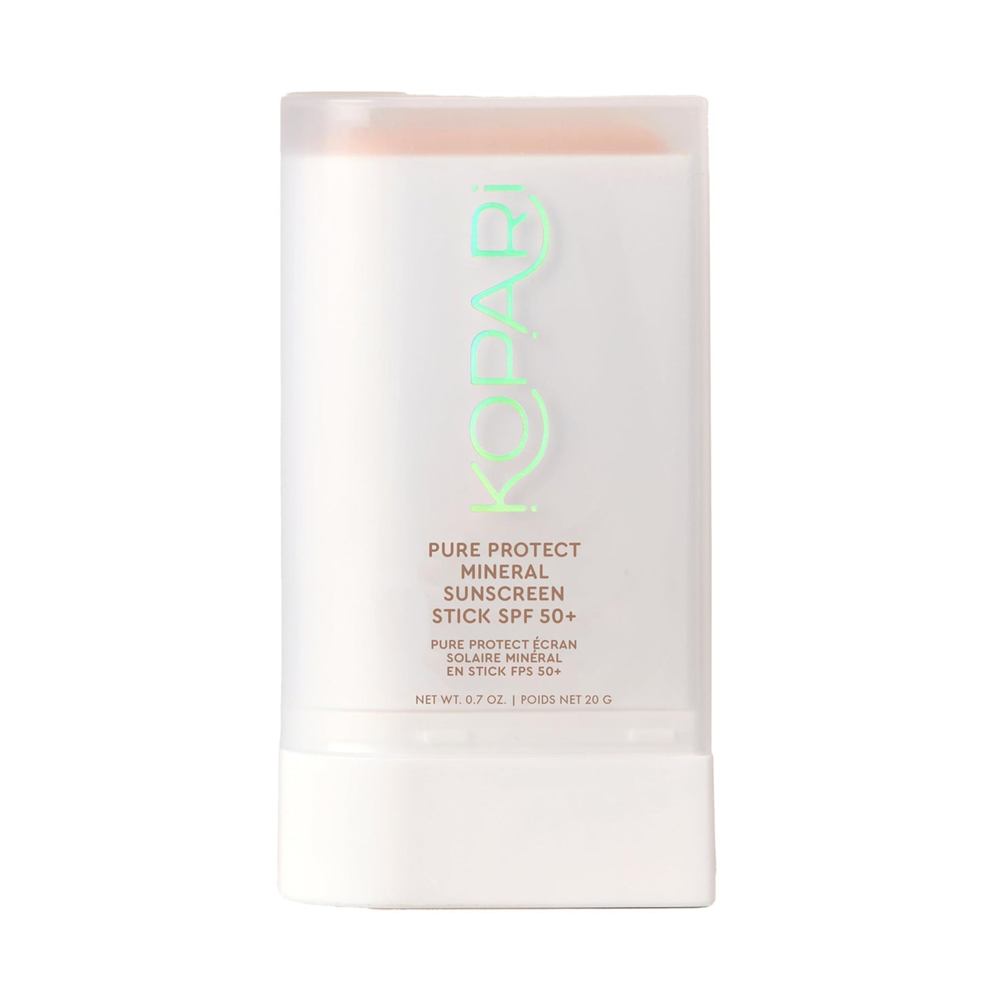 Kopari PURE PROTECT 100% Mineral Sunscreen Stick SPF 50+ Clear Zinc Oxide Face and Body Sunscreen with Hydrating Argan Oil, Shea Butter, Sheer Finish, Ultra-Portable, for Easy Reapplication