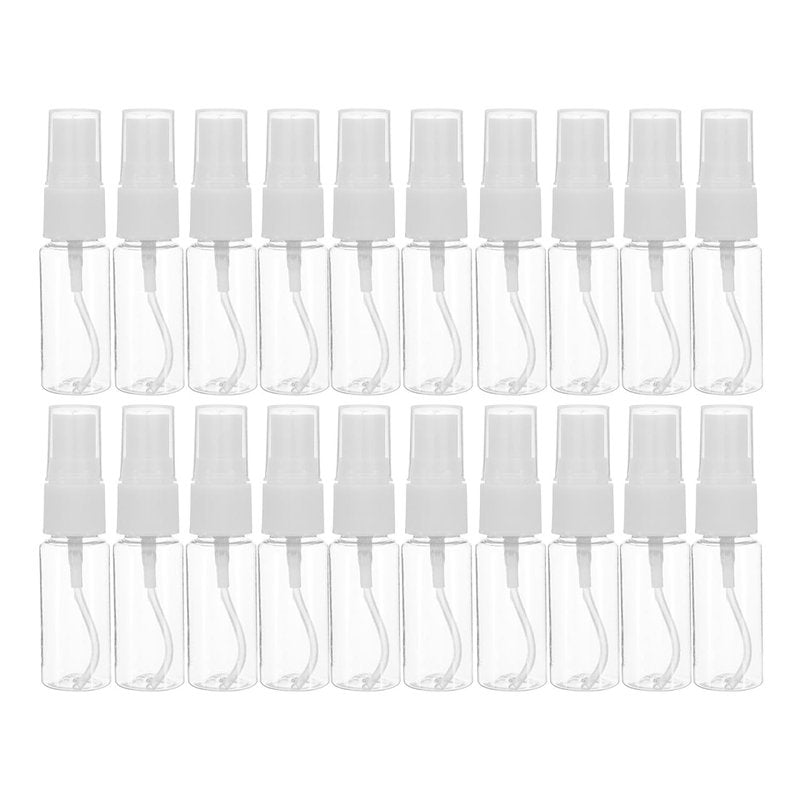 NOLITOY 40 Pcs Spray Bottles Clear Glass Perfume Bottles, Refillable Fine Mist Perfume Atomizer Portable Empty Sample Containers for Cleaning, Essential Oils, Travel (20 ml)
