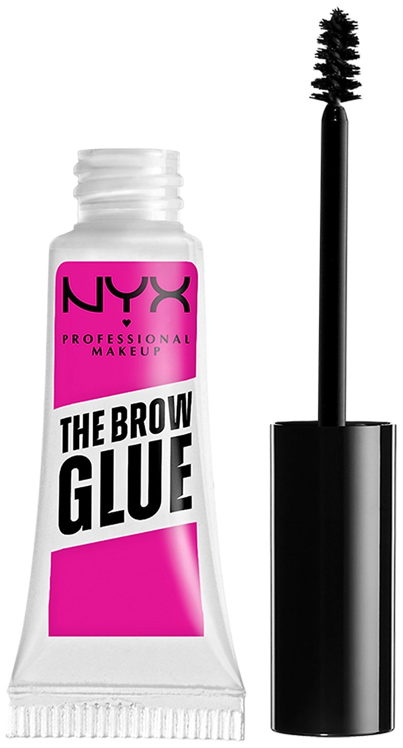 NYX PROFESSIONAL MAKEUP Plump Right Back Plumping Serum & Primer, With Hyaluronic Acid & The Brow Glue, Extreme Hold Eyebrow Gel - Clear
