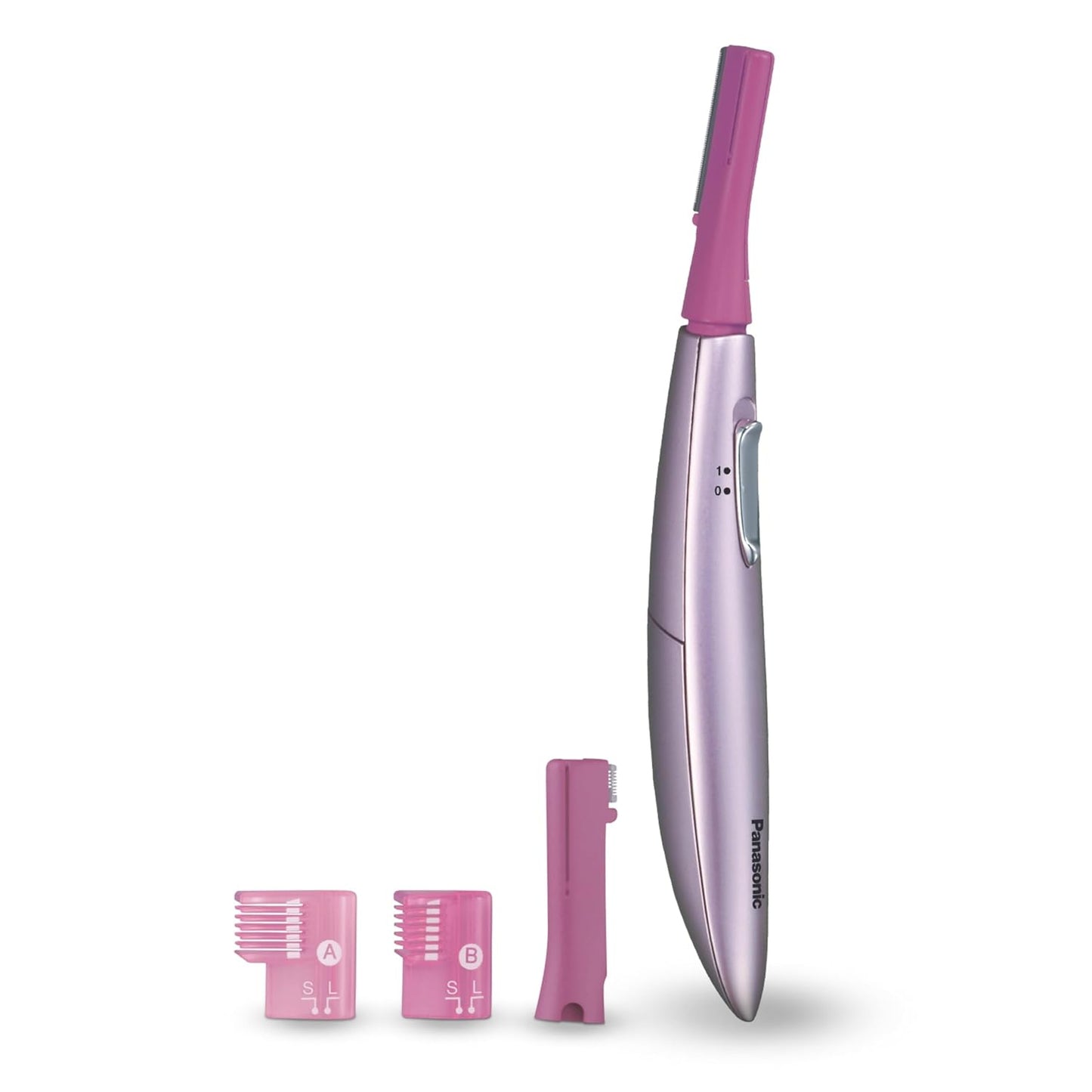 Panasonic Women's Facial Hair Remover - Eyebrow Trimmer with Pivoting Head & 2 Gentle Blades | Battery-Operated, Compact Design