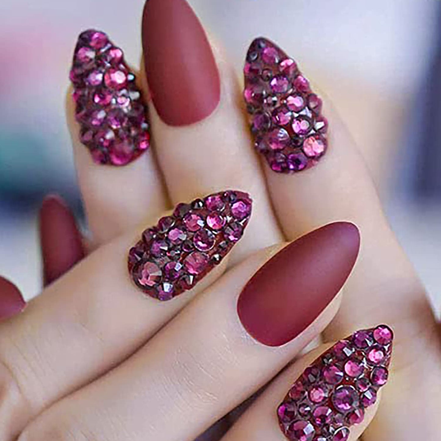 XEAOHESY 1620pcs Flat Back Pink Nail Rhinestones Rose AB Rhinestones for Nails Nail Crystal Rhinestones for Acrylic Nails Gems Glass Beads Stones for Nails
