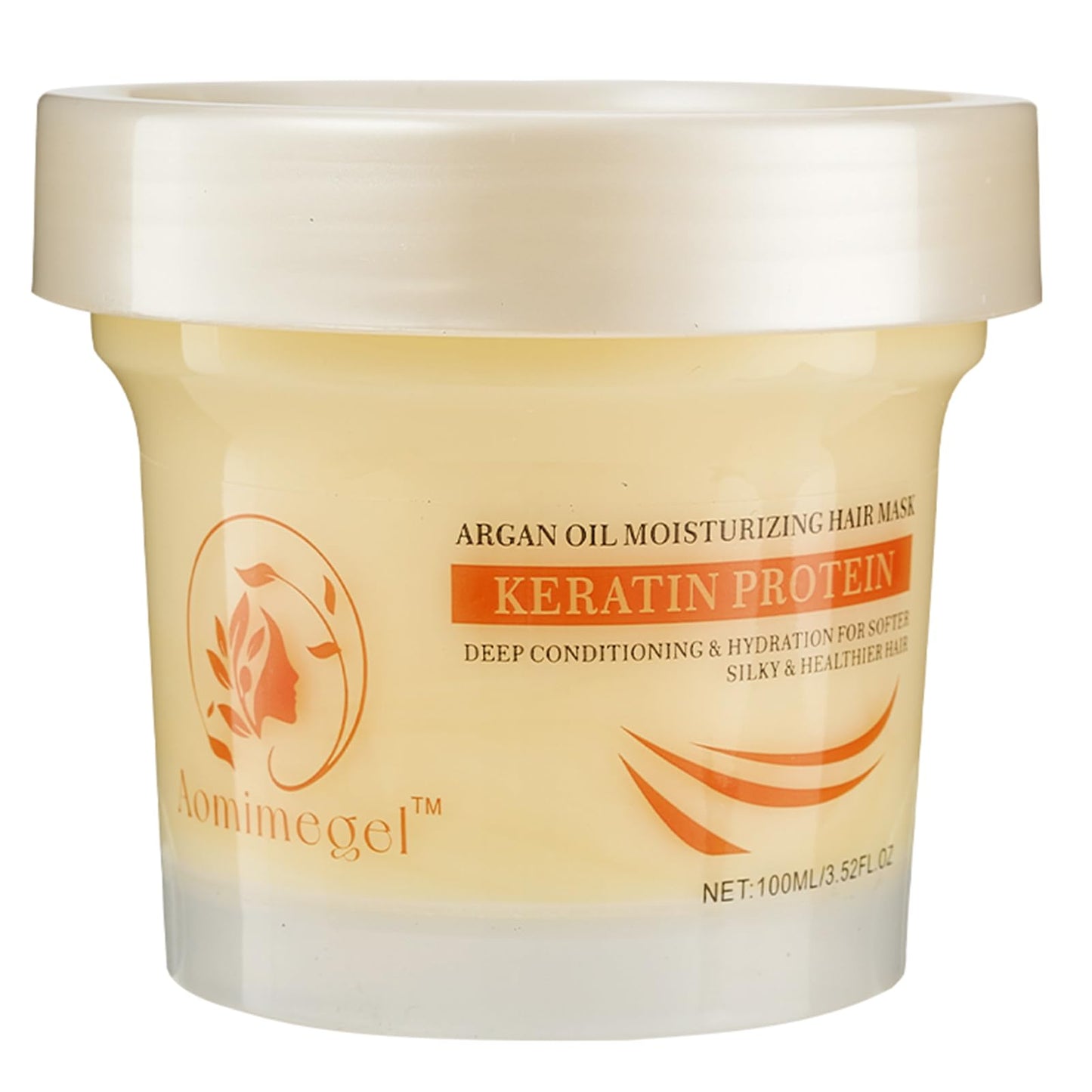 Aomimegel Collagen Hair Mask,Deep Repair Conditioning Argan Oil Hair Mask for Damaged Hair Treatment, Deep Conditioner Hydrating Hair Masque for All Hair Types 3.38 oz 100ml