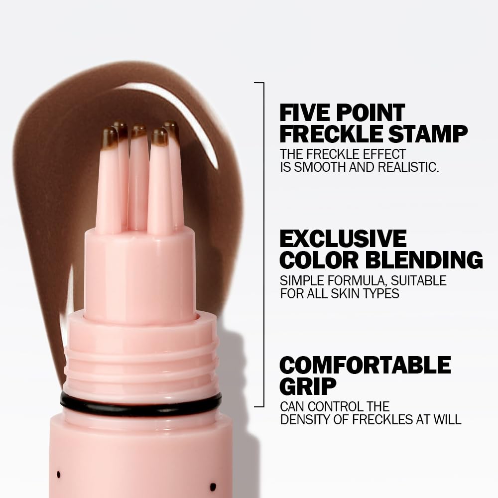 Lezauesy Freckle Pen, Freckle Stamp, Waterproof, Smudge-proof, Transfer-proof,Easy Natural Sun-Kissed Look