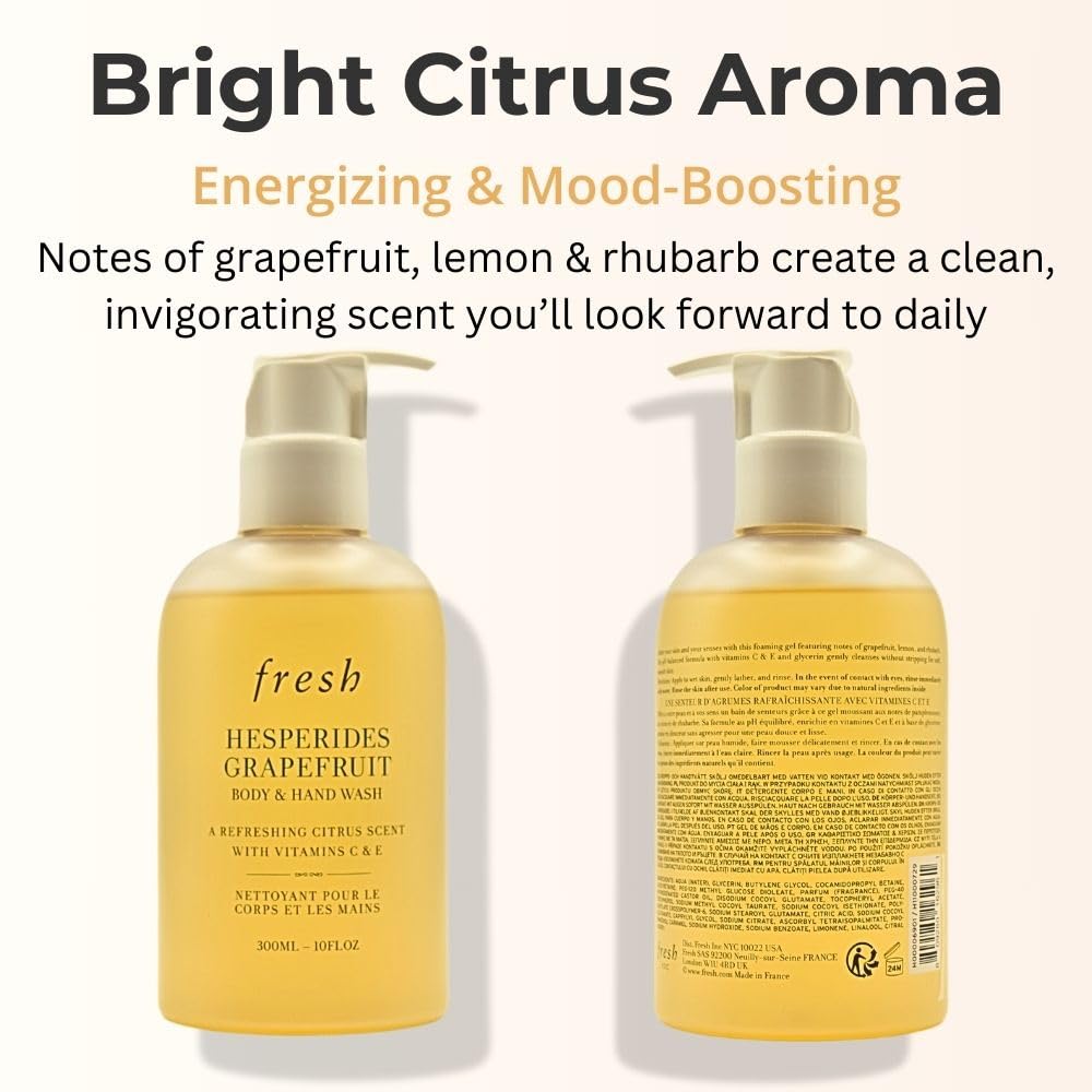 Hesperides Grapefruit Body Wash - Refreshing Hand & Body Cleanser | 10 oz
