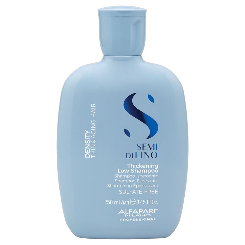 ALFAPARF MILANO Semi di Lino Density Shampoo for Thinning Hair - Color Safe Thickening Shampoo for Hair Loss - Sulfate Free - Adds Body & Volume - Revitalized, Youthful & Thicker Locks - 8.45 fl oz