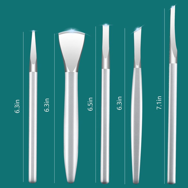 Pedicure Knife Ingrown Toenail Kit, 5 PCS Professional Pedicure Tool Kit, Top Notch Foot Blade Stainless Steel Ingrown Toenail Tool Foot Care Tools Nail Cuticle Remover (5 Pcs Set)