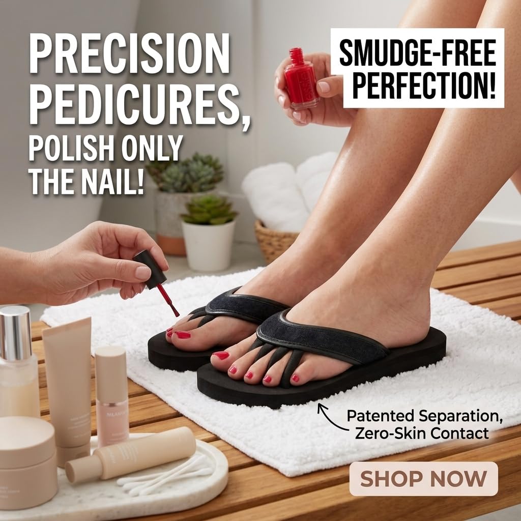 Pedi Couture Pedicure Sandals for Women with Built-In Toe Separators