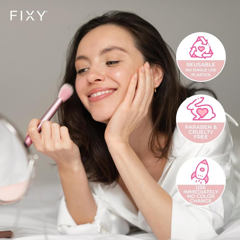 FIXY Makeup Repair Kit - Repressing tool for Eyeshadows, Blush & Highlighter or Depot | Organize Makeup Round Pans in Makeup Palette with Mirror | Makeup Artist Must Haves