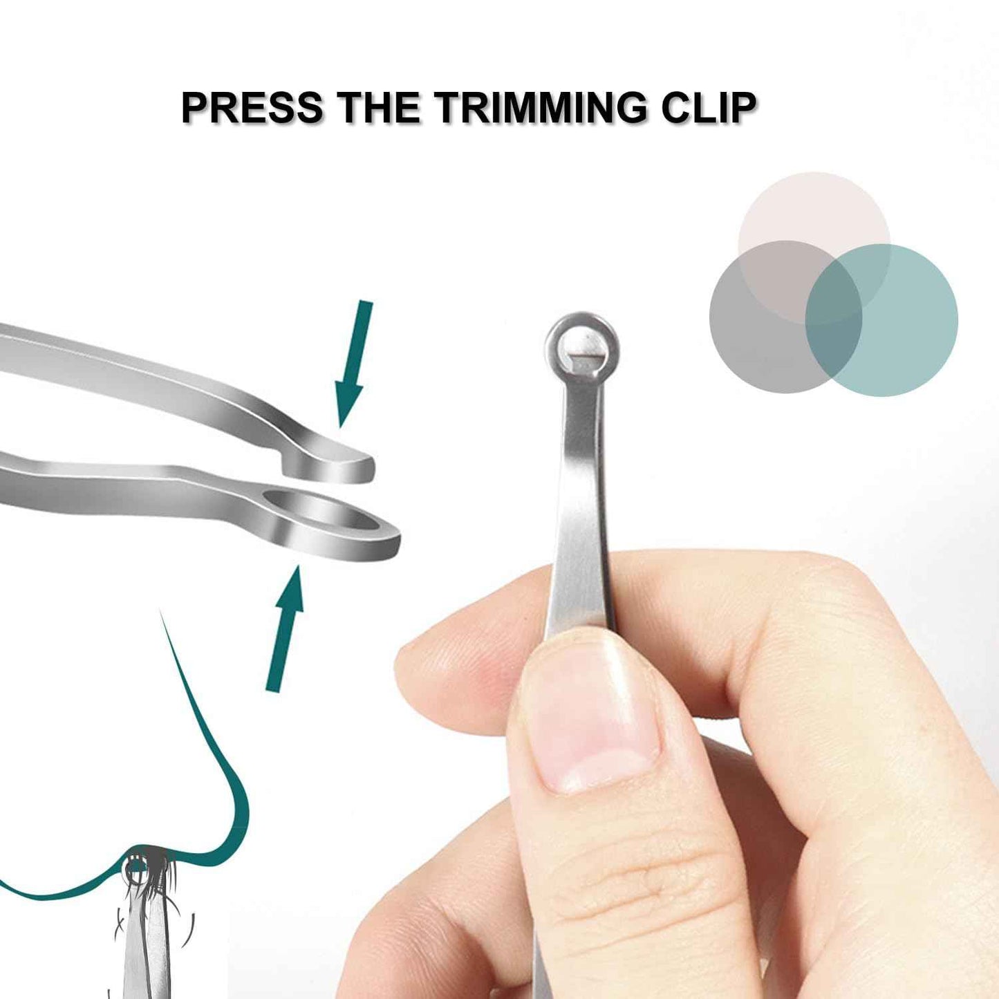 Nose Hair Trimmer Nose Hair Scissors, Hysotok Stainless Steel Nose Hair Clippers Friendly Round Tip, Easy Cut, Nose Hair Trimming Tweezers for Noses, Eyebrow for Men and Women