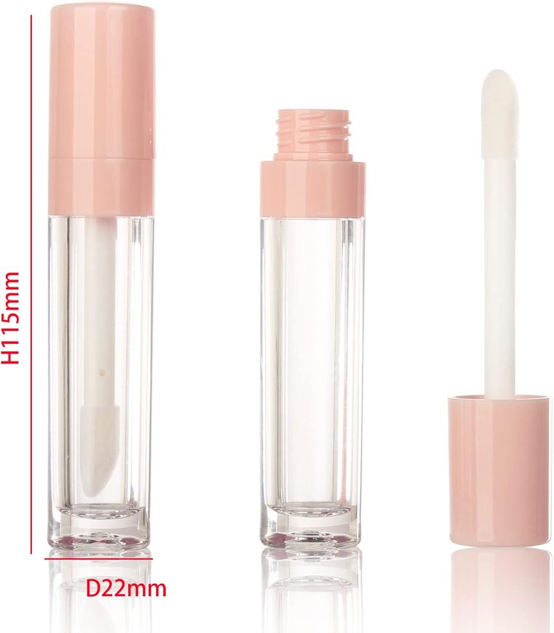 Pink Lip Gloss Tubes - 30pcs 8ml PETG Containers with Big Doe Foot Wand | Ideal for Lip Gloss & Concealer