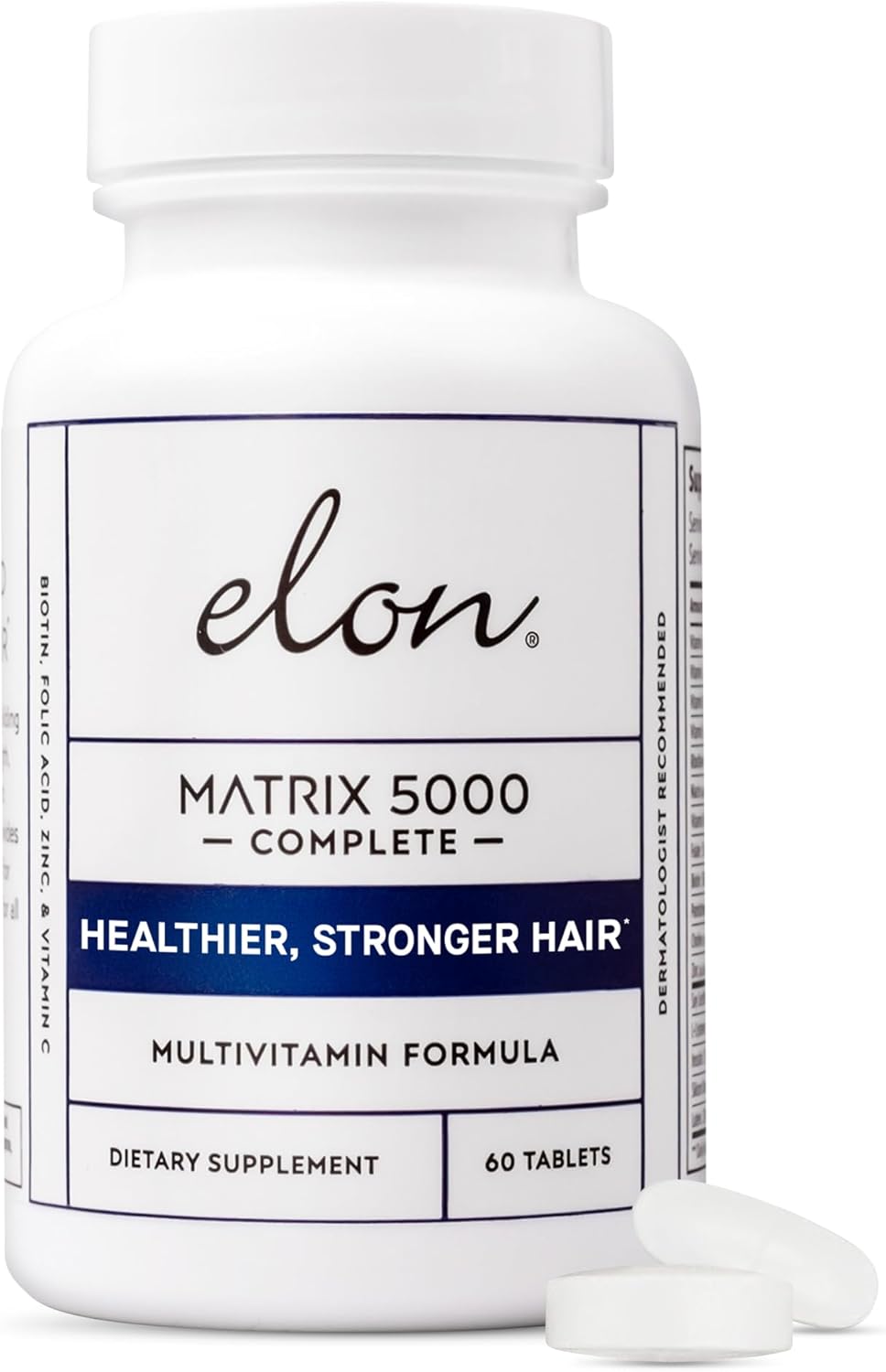 Elon Matrix 5000 Multivitamin - Biotin Supplement for Healthy Skin, Hair & Nails | 60-Day Supply