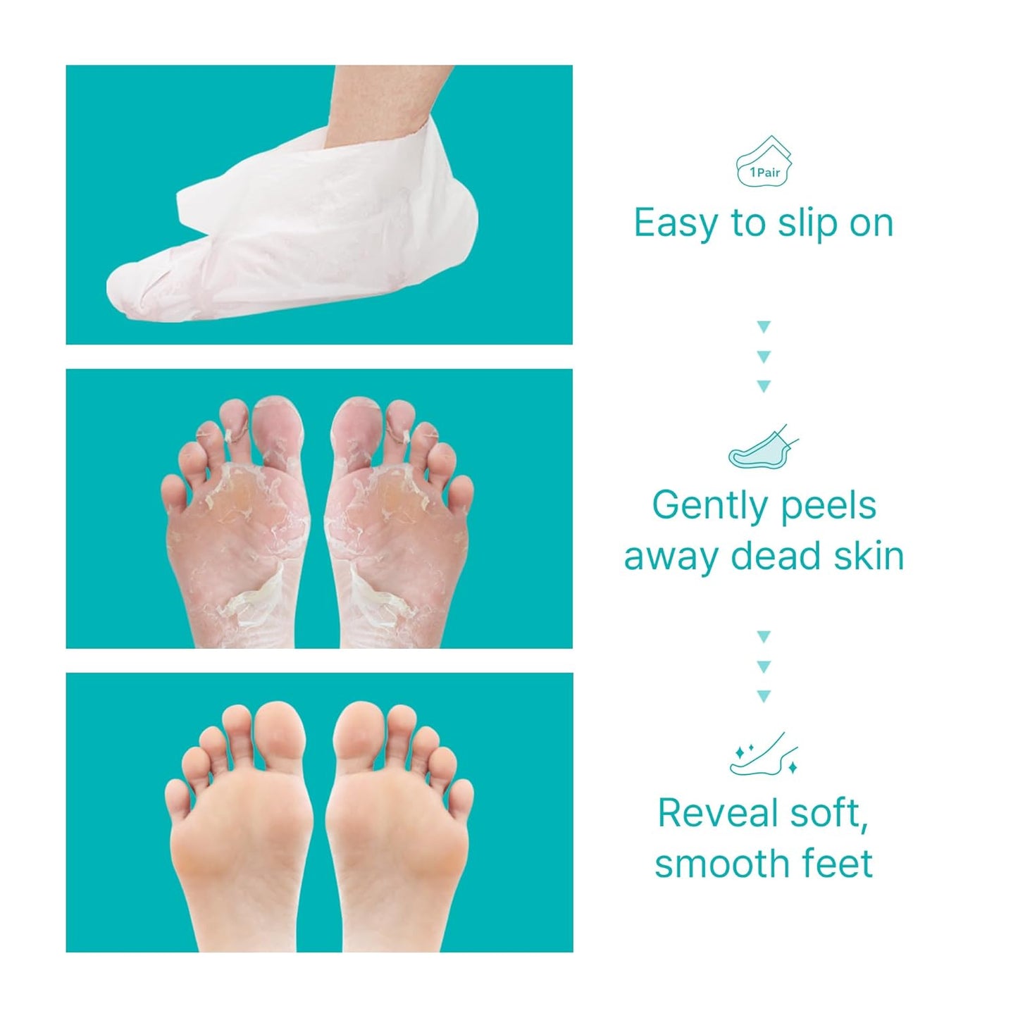 Ariul Foot Peel Mask | Calming Exfoliating Socks for Sensitive Skin - 2 Pairs (Tea Tree)