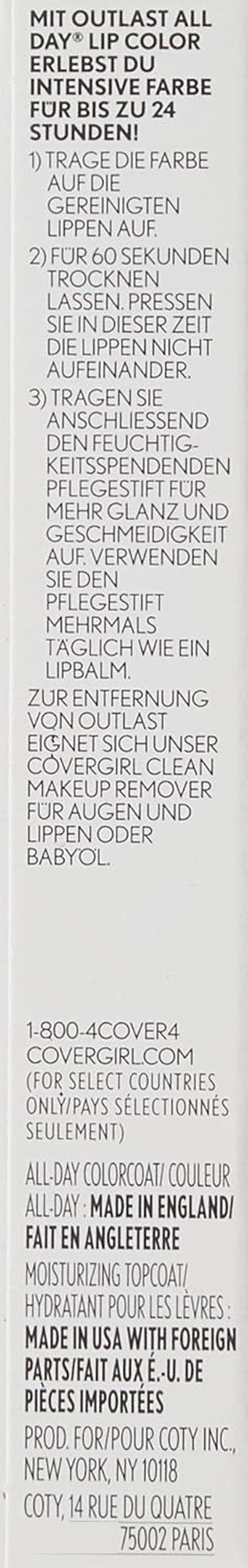 COVERGIRL Outlast All-Day Lip Color - My Papaya | Long-Lasting, Vibrant Finish (Pack of 2)