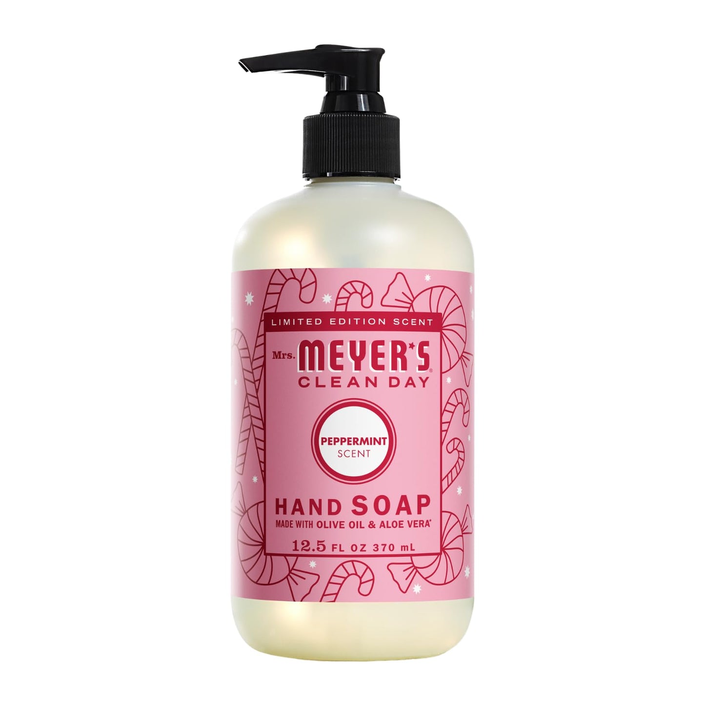 Mrs. Meyer’s Clean Day Liquid Hand Soap 6 Pack Variety, Gingerbread, Iowa Pine, Peppermint, Lavender, Lemon Verbena, Basil, 12.5 OZ Each, 1 CT