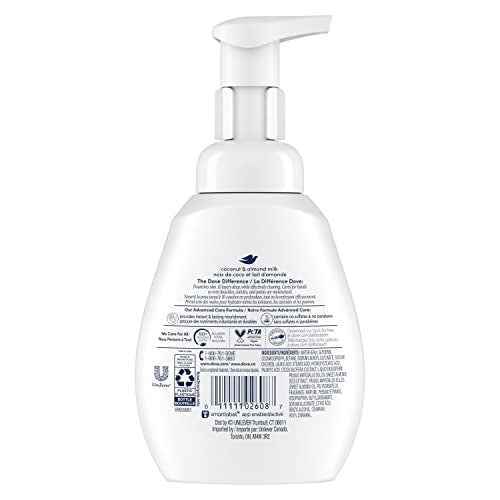 Dove Foaming Hand Wash Coconut & Almond Milk Pack of 4 Protects Skin from Dryness, More Moisturizers than the Leading Ordinary Hand Soap, 10.1 oz