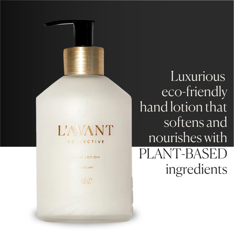 L'AVANT Collective Luxury Hand Lotion Refill | Moisturizing Plant-Based Hand Cream Refill, Non-Toxic, Lightweight Formula, Refills Glass Bottle Twice | 20 Fl Oz | Fresh Linen