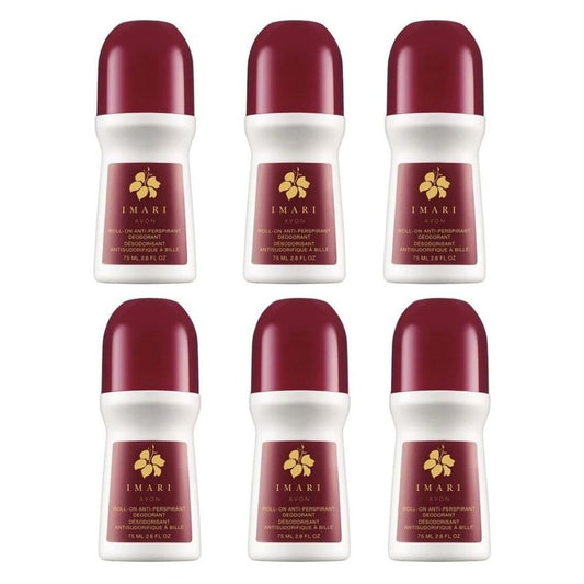 Imari Roll-On Antiperspirant Deodorant for Women - Warm Amber Musk Scent | 6 Pack, Long-Lasting Protection, 2.6 fl oz Each
