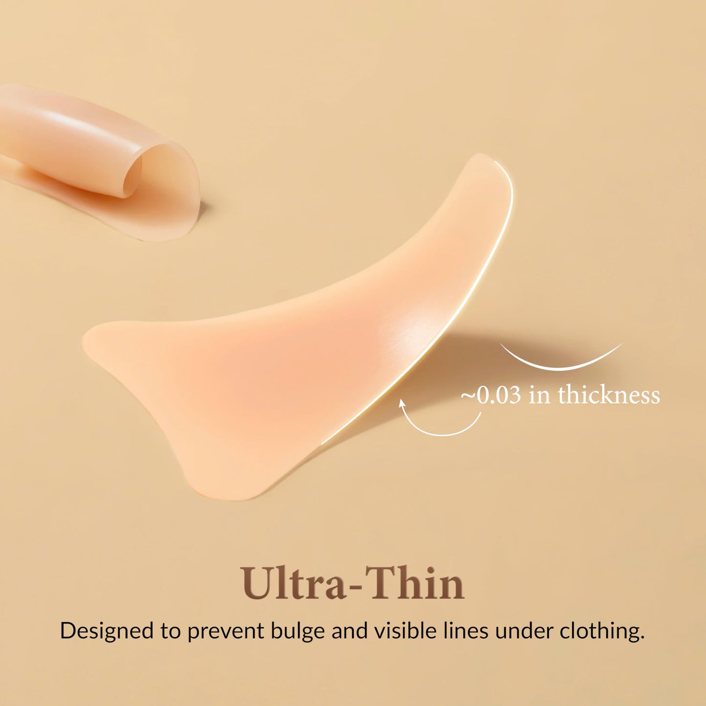 Dephale Silicone Camel Concealer Toe Reusable - Anti Camel Concealer Pad for Swimsuits, Leggings, Underwear Gym, 2-Pack, Y-Shape