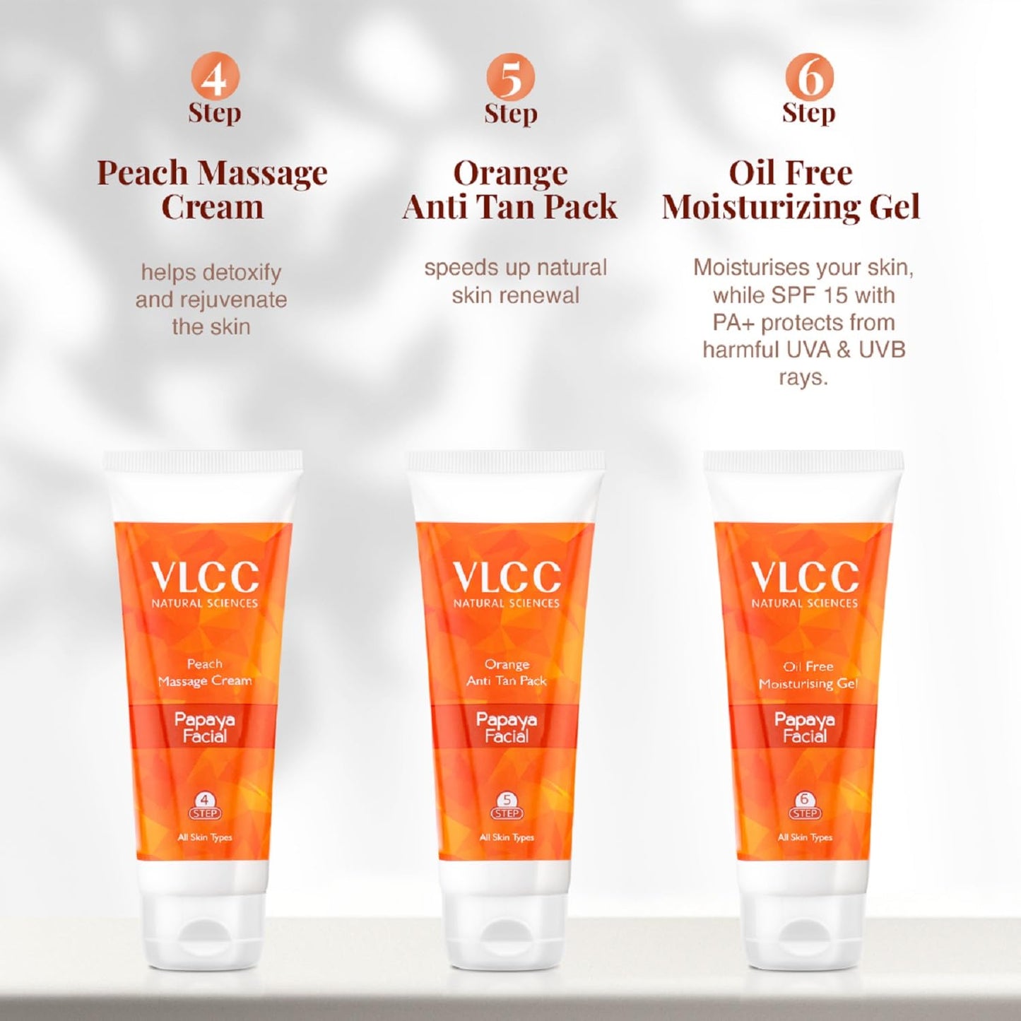 VLCC Papaya Fruit Facial Kit + FREE Rose Water Toner Worth Rs 170 | 300gm + 100ml