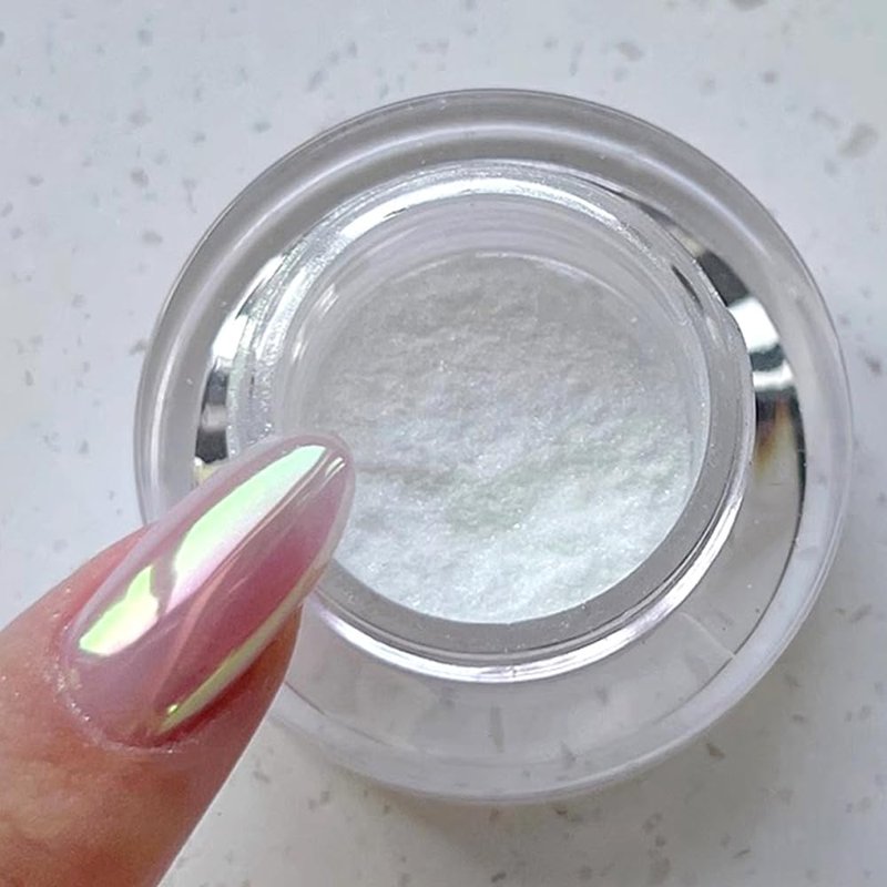 Pretty Diva Aurora Chrome Nail Powder - Mermaid Unicorn Chrome Nails Powder Aurora Iridescent Chrome Powder for Nails Mica Powder Manicure Pigment