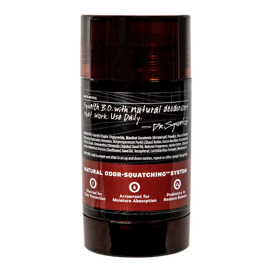 Dr. Squatch Natural Deodorant for Men - Aluminum-Free Bay Rum Scent | 2.65 oz