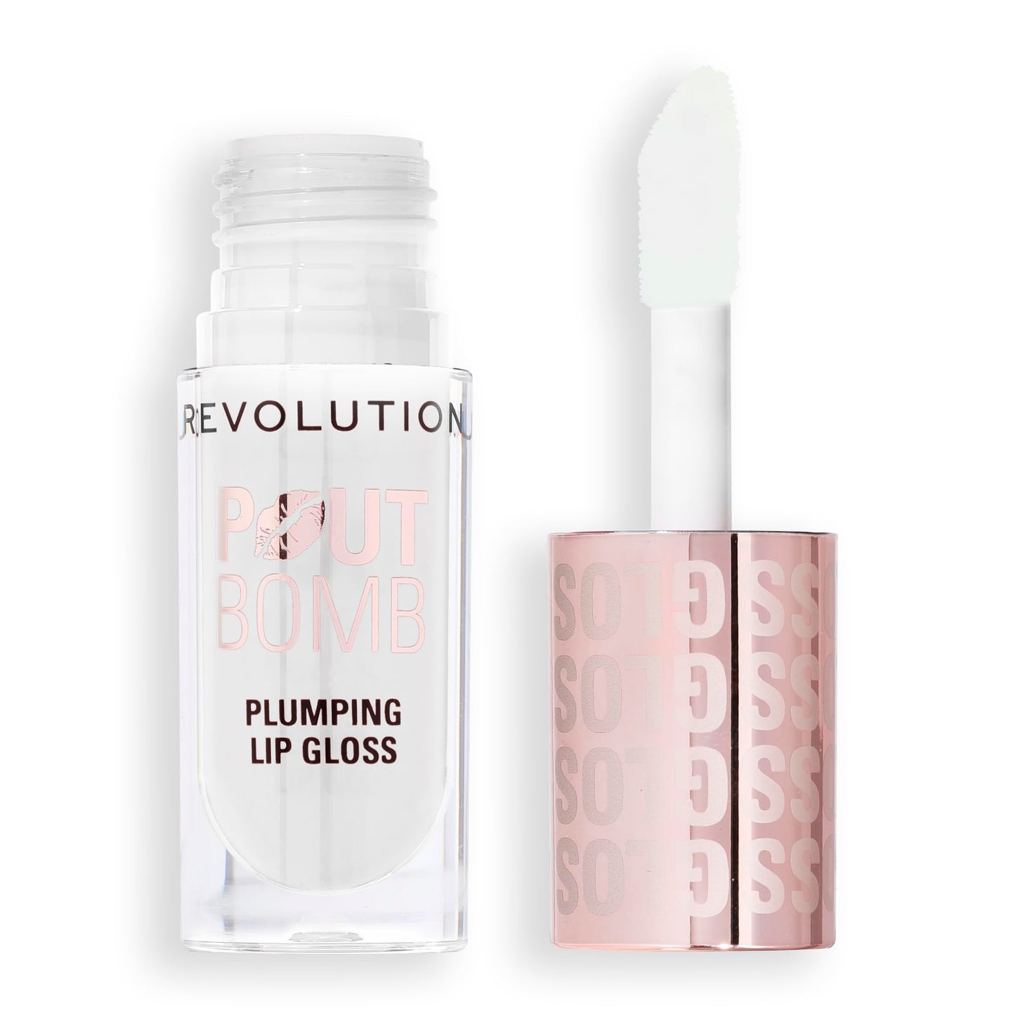 Revolution Pout Bomb Plumping Lip Gloss, Glaze Clear