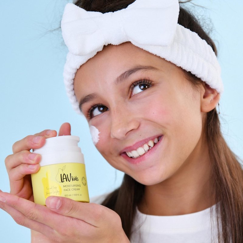 LAV KIDS Face Moisturiser - Jojoba Oil & Shea Butter Formula | Gentle Cream for All Skin Types, 50ml