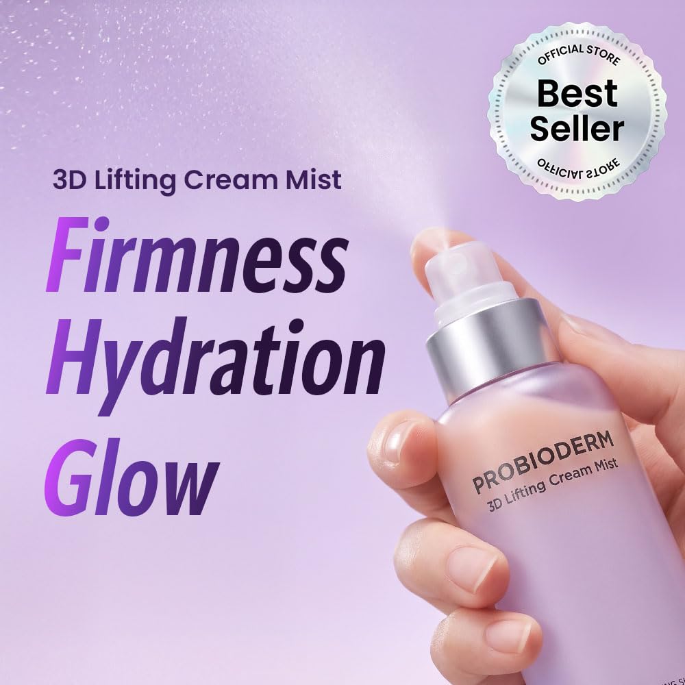 BIOHEAL BOH Probioderm 3D Lifting Cream Mist 3.38 fl oz | Korean Face Mist with Cream-Like Hydration for Instant Glow, Firm-Looking Skin & On-the-Go Refresh