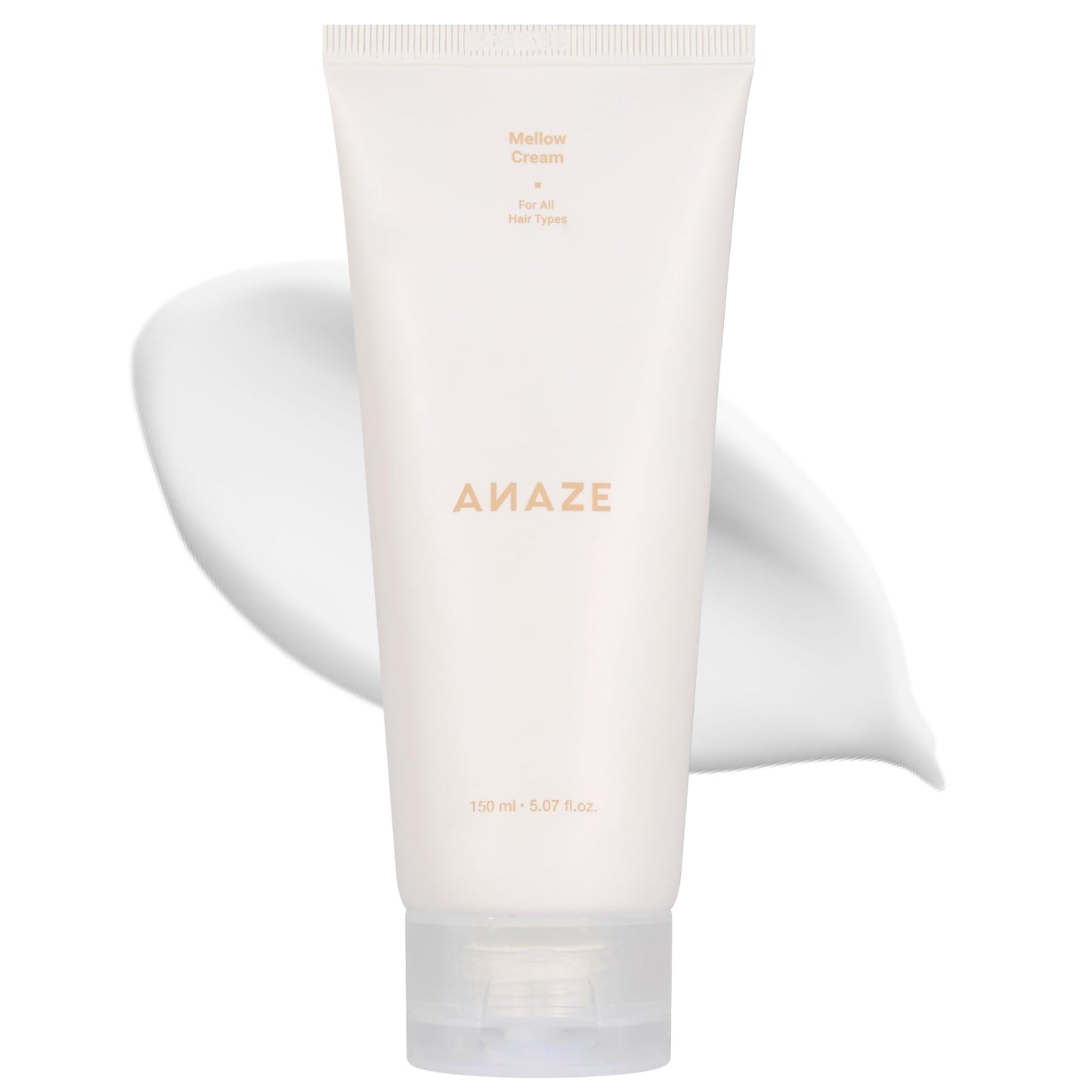 ANAZE Mellow Cream – Heat Protectant Leave-In Hair Cream for Dry, Damaged Hair, Anti-Frizz Smoothing Cream with Royal Jelly & Coconut Oil, Lightweight, 5.07 fl.oz / 150ml