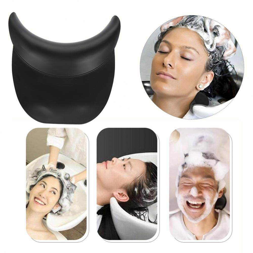 Soft Silicone Shampoo Bowl Neck Rest,Neck Rest For Sink Hair Washing,Silicone Shampoo Neck Head Rest Cushion, Soft Hairdressing Backwash Bowl Hair Washing Sink