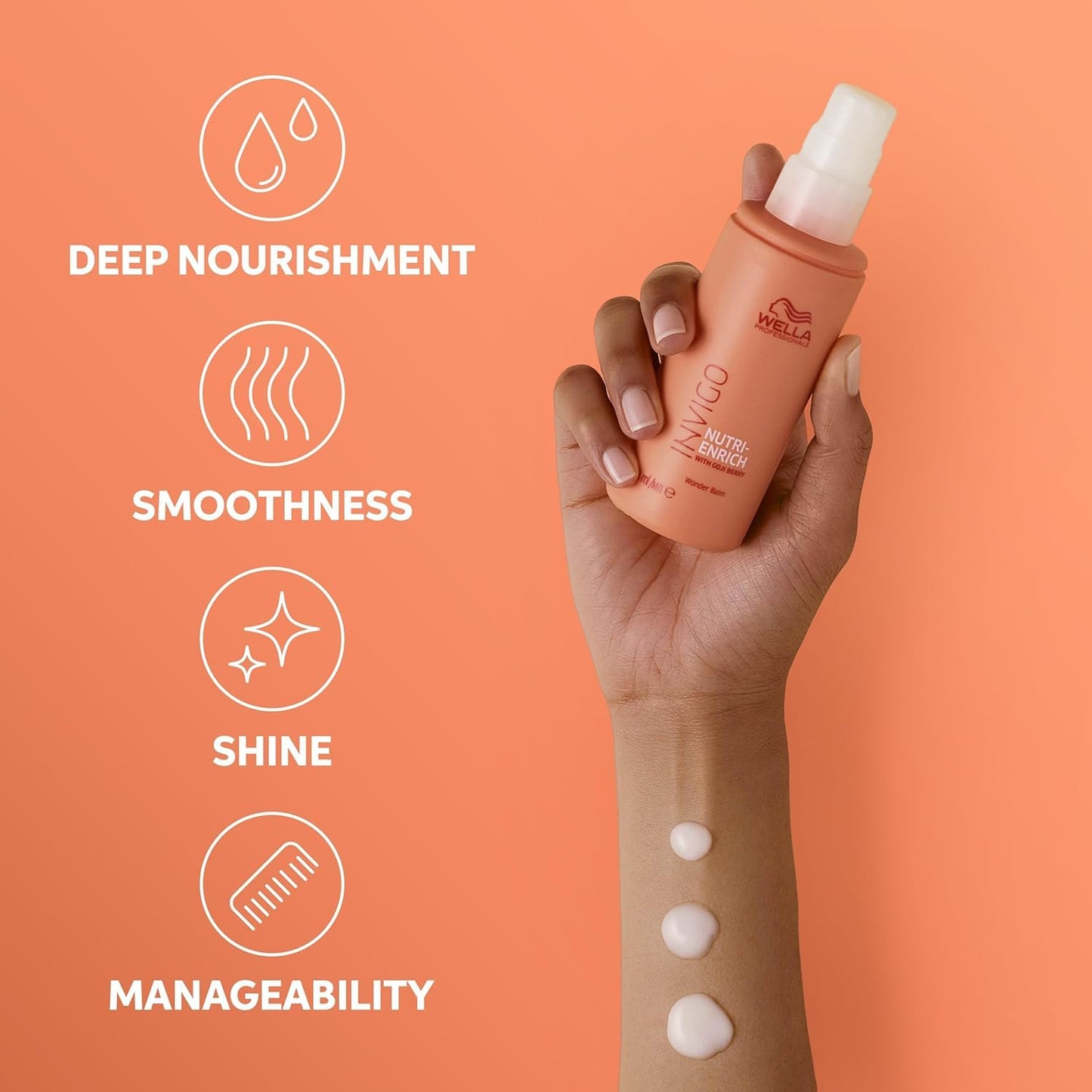Wella Professionals | Invigo Nutri-Enrich Deep Moisturizing Treatment for Dry & Damaged Hair - 5.07 oz
