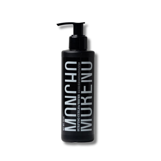 MONCHO MORENO Surfing Curls & Waves - Curl Defining Gel, Flexible Hold & Anti-Frizz Styling Hair Gel for Curly & Wavy Hair, Enhances Definition with Coconut Oil, Mango & Rosemary (7.0 Fl Oz)