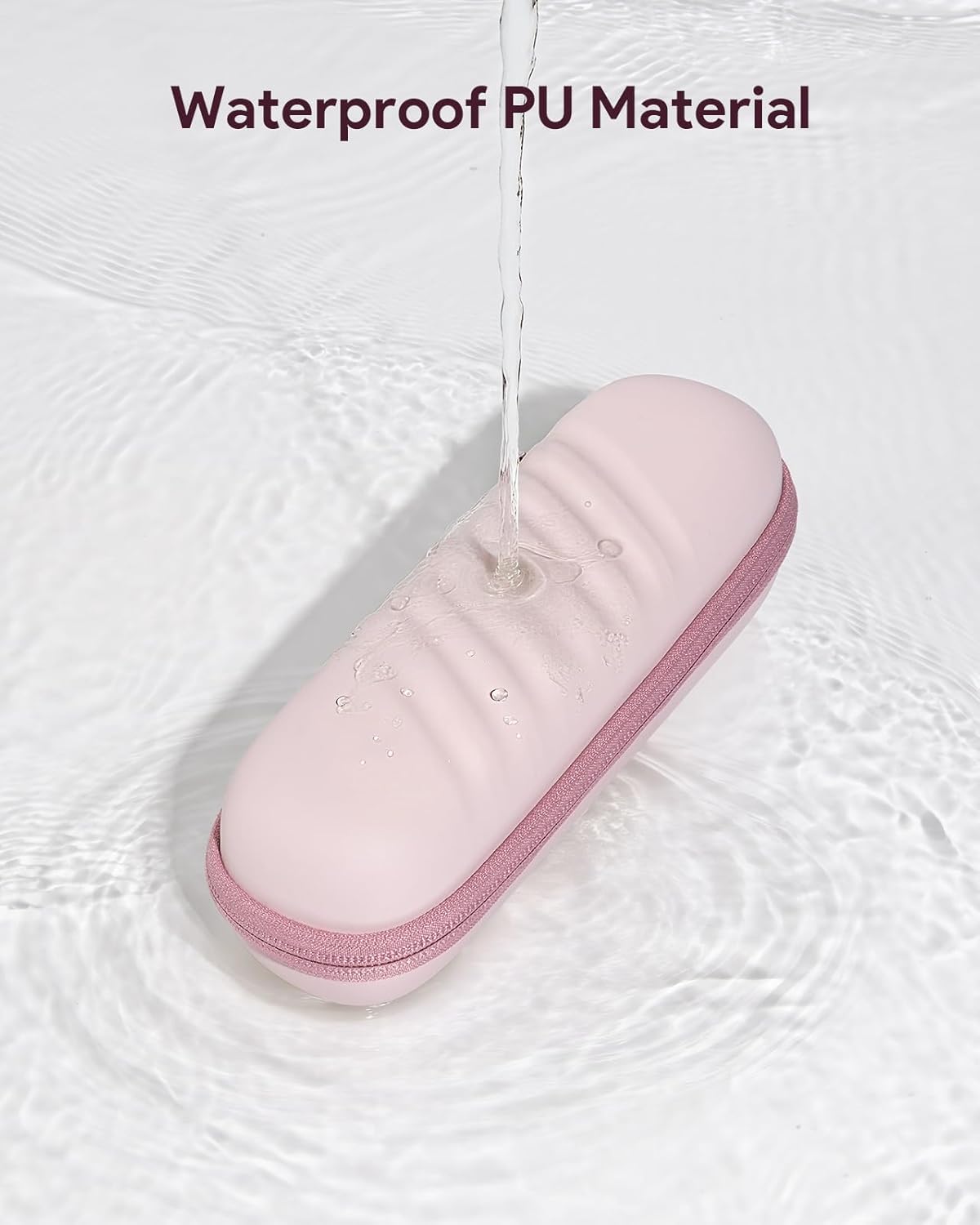 Electric Toothbrush Case for Oral-B Pro/iO & Philips Sonicare - Waterproof Travel Storage Bag with Mesh Pocket (Pink)