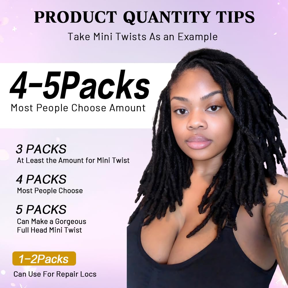 Afro Kinkys Bulk Human Hair for Dreadlocks Extensions and Locs Repair 1 Pack 50 Gram Afro Kinky Curly Human Hair Bulk for Twist（Black 16 Inch）