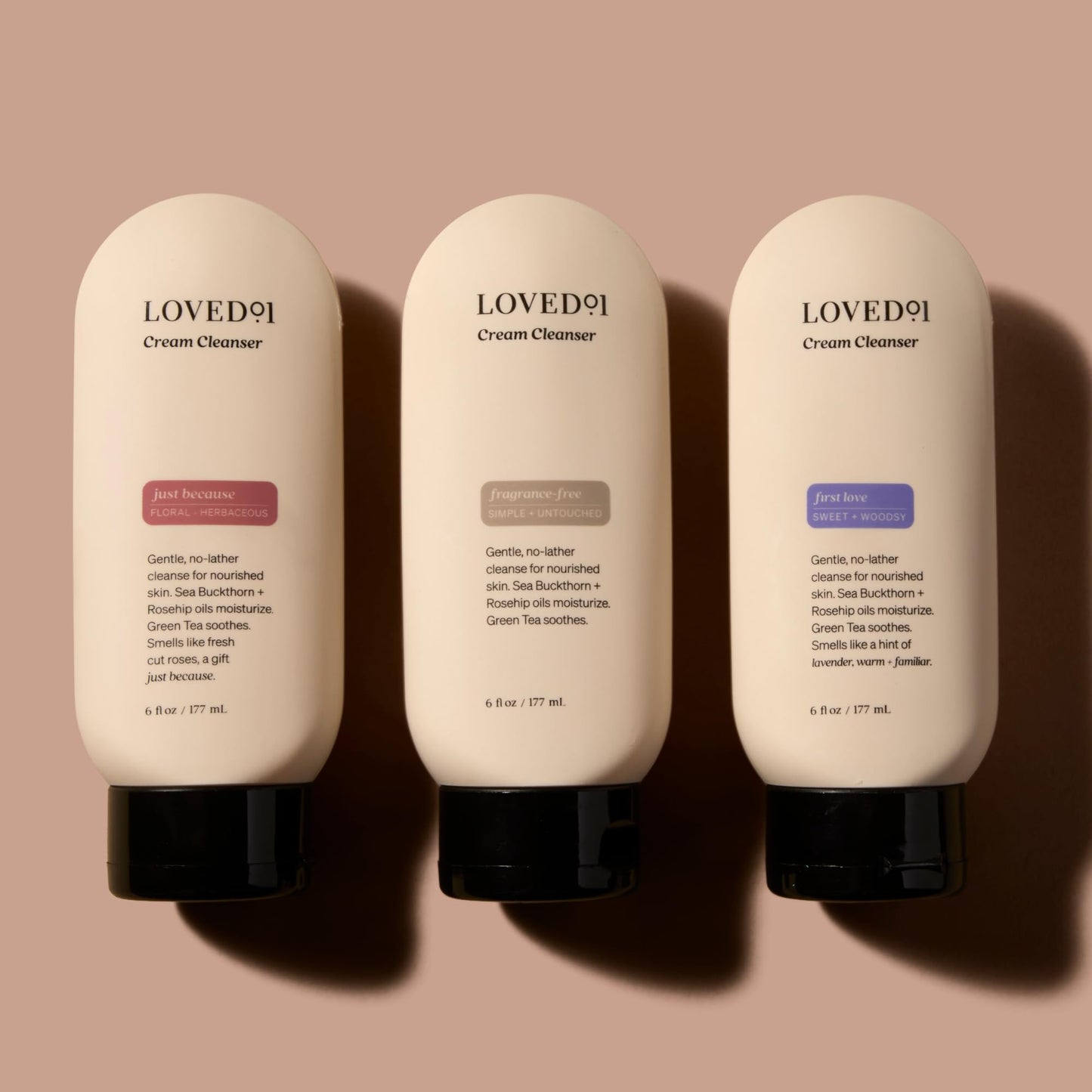 Loved01 Cream Cleanser for Face & Body, John Legend Skincare, Daily Hydrating Wash with Rosehip Oil & Green Tea, First Love Lavender Scent, For Sensitive Skin, Vegan & Cruelty-Free, 2-Pack, 6 oz each