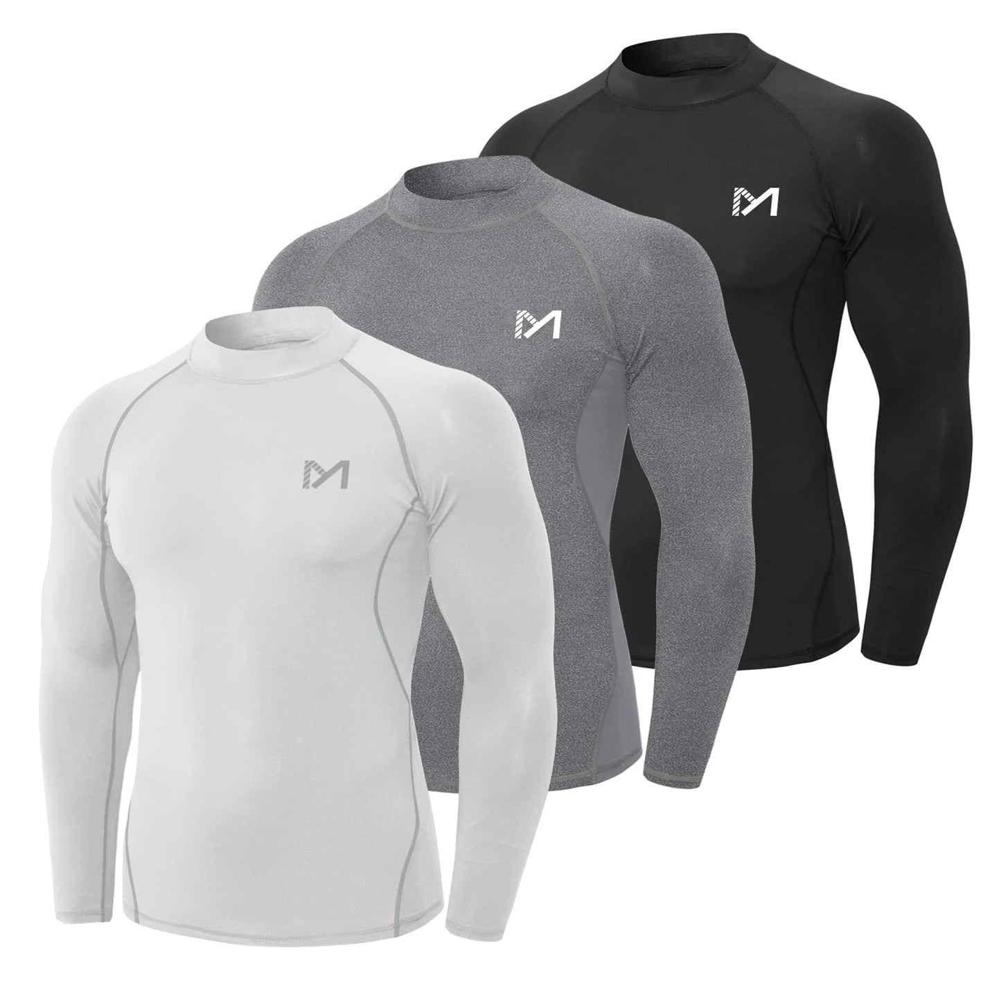 MEETYOO Men's Adult Sports, Black+Grey+White