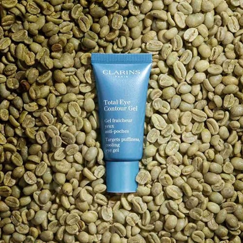 Clarins Total Eye Contour Gel | Cooling Eye Gel | Visibly Reduces Dark Circles and Puffiness | Refreshes, Hydrates and Soothes | Blend Of Natural Ingredients | All Skin Types | 0.6 Ounces