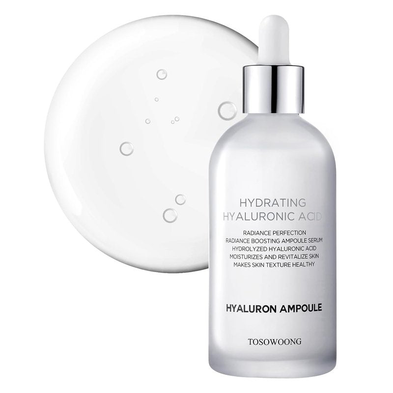 Hyaluronic Acid Ampoule - Hydrating Anti-Aging Face Serum for Dry Skin | Korean Skincare, 100ml